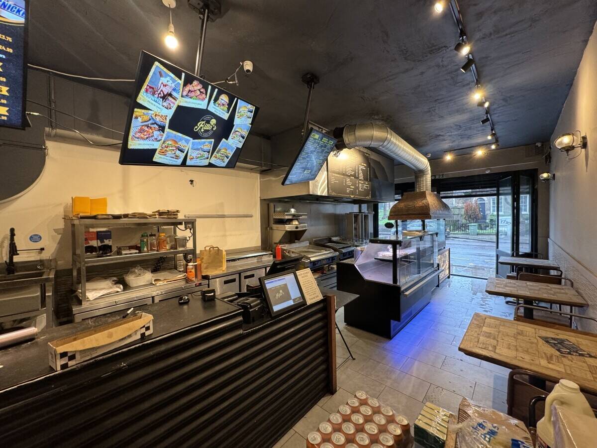 Interior view of Kebab and Grill dining area and seating in Nine Elms, London